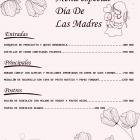 El menu especial del Dia de las Madres