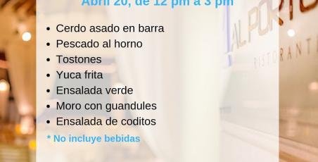 Easter Buffet Menu at Al Porto Easter Buffet Menu at Al Porto