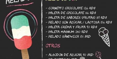 Ice cream at the bar El Barco Ice cream at the bar El Barco