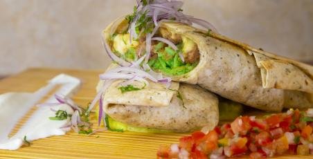 Burrito at the Restaurant Maria New Mexican and Asian cuisine at the Restaurant Maria