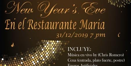 Celebrate New Year's Eve at the Restaurant Maria!
