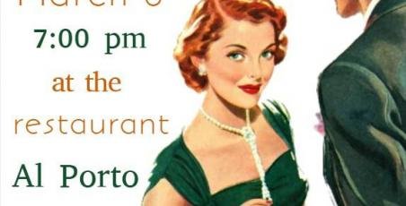Restaurant's invitation to the dinner March 8 International Women's Day