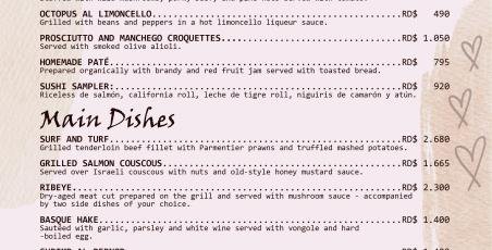 Saint Valentine's Day at the Restaurant Maria Saint Valentine's Day at the Restaurant Maria