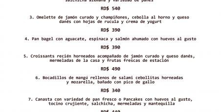 New breakfast menu at the restaurant Maria New breakfast menu at the restaurant Maria