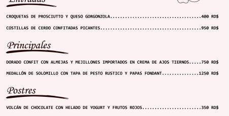 El dia de las Madres en el Restaurante Maria El menu especial del Dia de las Madres