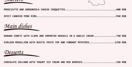 Mother's Day at the Restaurant Maria Special Menu at the Restaurant Maria
