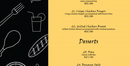 New menu at the Restaurant Laguna