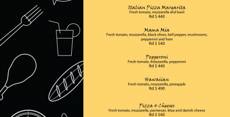 New menu at the Restaurant Laguna