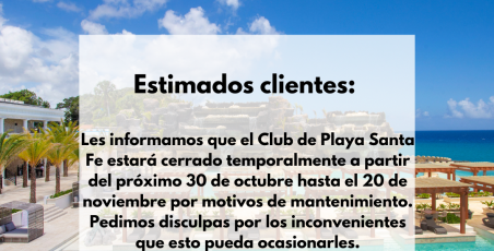 El centro de entretenimiento Santa Fe estará temporalmente cerrado. El centro de entretenimiento Santa Fe estará temporalmente cerrado.