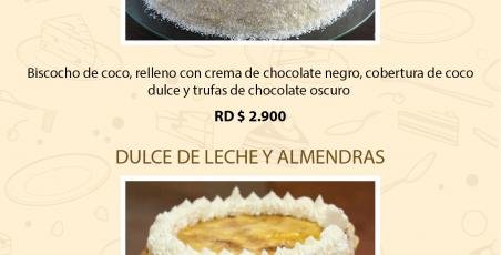 Birthday cakes menu Birthday cakes menu