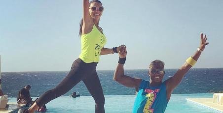 Throwback to the Zumba master class at the Restaurant Maria