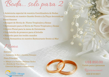 Paquetes de boda!