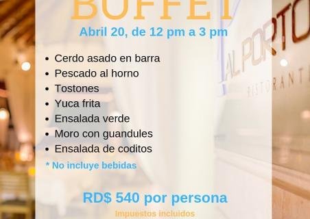 Easter Buffet Menu at Al Porto Easter Buffet Menu at Al Porto