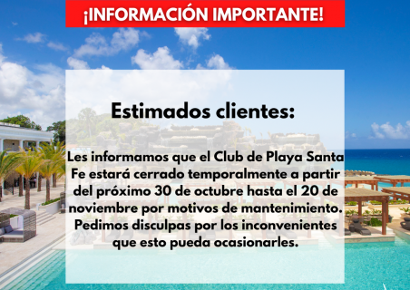 El centro de entretenimiento Santa Fe estará temporalmente cerrado.