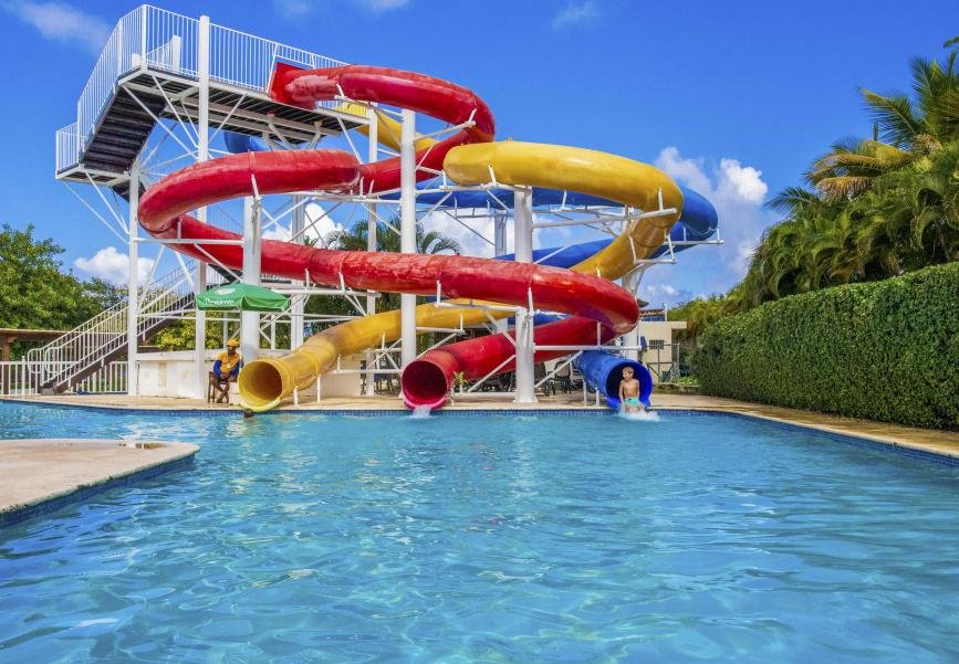Water park at Sosua Ocean Village Water park in the Dominican Republic